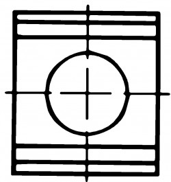 DIN434 Square Beveled Washer - product drawing - plain flat drawing