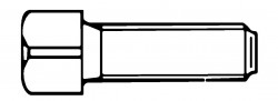 DIN479 Square Head Bolt - product drawing - plain drawing
