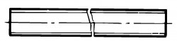 DIN975 Threaded Rod - product drawing - plain drawing