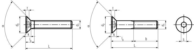 DIN 7991 technical drawing