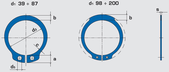 Duty Retaining Ring,0.093 Thk,PK10: Inch, External, Heavy-Duty, 0.093 in  Thick, Steel, 10 PK
