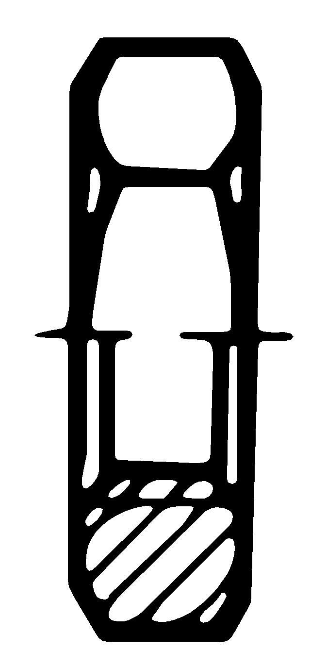 DIN936 Hex Jam Nut - product drawing - plain drawing